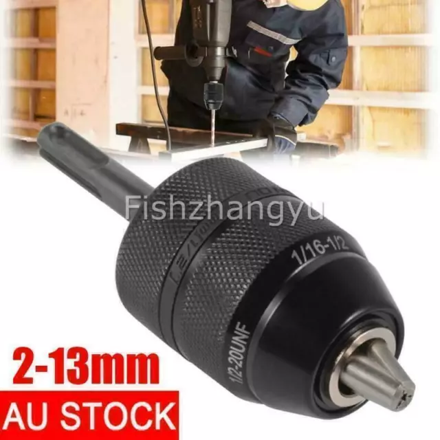 2-13MM 1/2" 20UNF Professional HSS Keyless Drill Chuck with SDS Adaptor Hardware