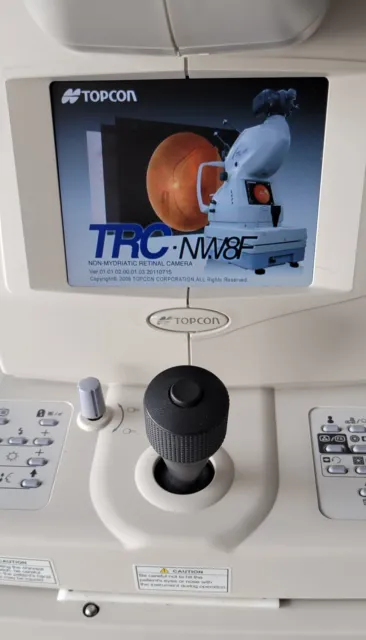 Topcon TRC-NW8F Non-Mydriatic Retinal Camera w/Power Table