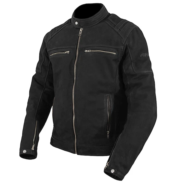 armr suko armr motorcycle jacket ARMR MOTO NUBAKKU Classic Black Nubuck Leather Motorcycle