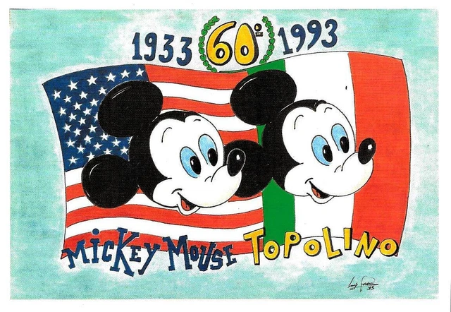 [Md8377] Cpm - 60° Anniversario Topolino Mickey Mouse - Dis. Gorena - Nv