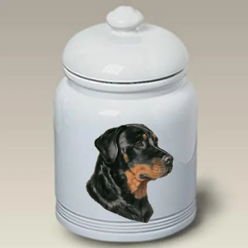 Rottweiler Ceramic Treat Jar LP 45002
