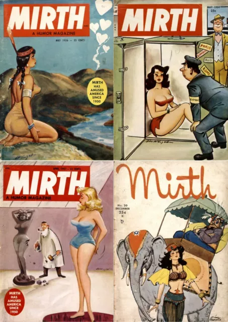 10 Old Issues of Mirth Humor Laughter Naughty Sexy Funny Satire Magazine on DVD