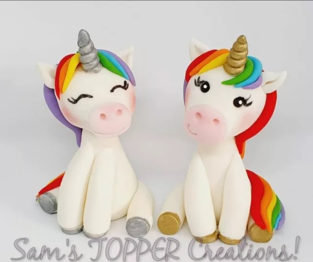 Edible Sleeping Baby Unicorn Rainbow Cake Topper 3D Pastel Birthday  Decorations
