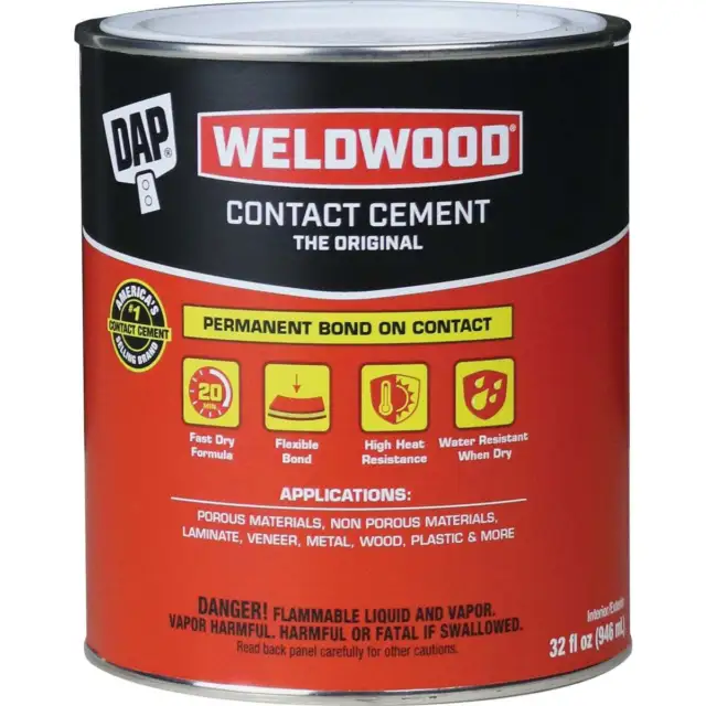 DAP Weldwood Qt. The Original Contact Cement 00272 Pack of 6 DAP Weldwood 00272