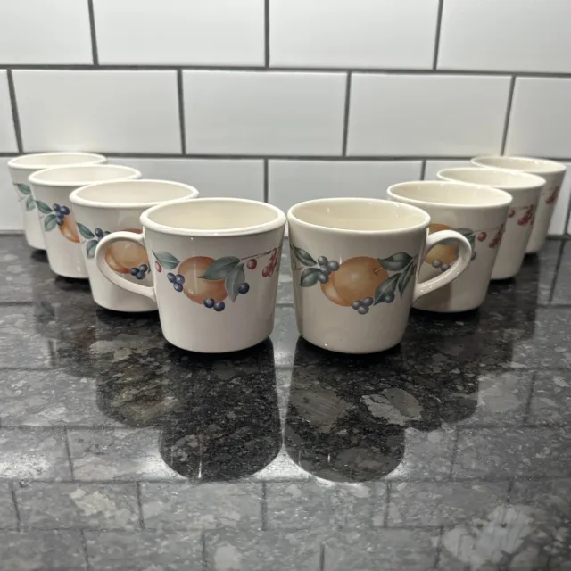 Corning Corelle Coordinates Stoneware “Abundance” Set Of 8, 8 Oz Cups