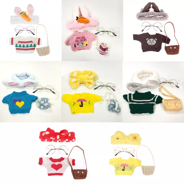 4Pcs/set 30cm Duck Toy Clothes Sweater Bags Glasses Headband Dolls Accessories)