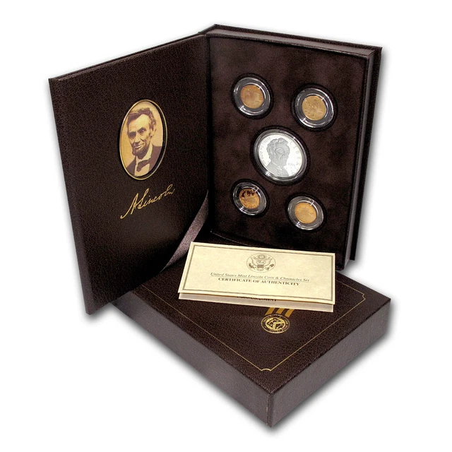 2009-P 5-Pc Lincoln Chronicles $1 Silver Commem Pf Set (Box/COA) - SKU #67210