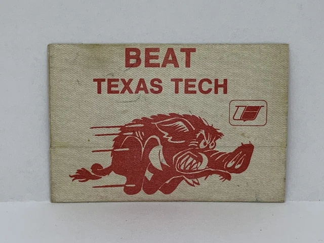 Arkansas Razorbacks Vintage Sticker Fabric Decal Football Beat Texas Tech Hogs