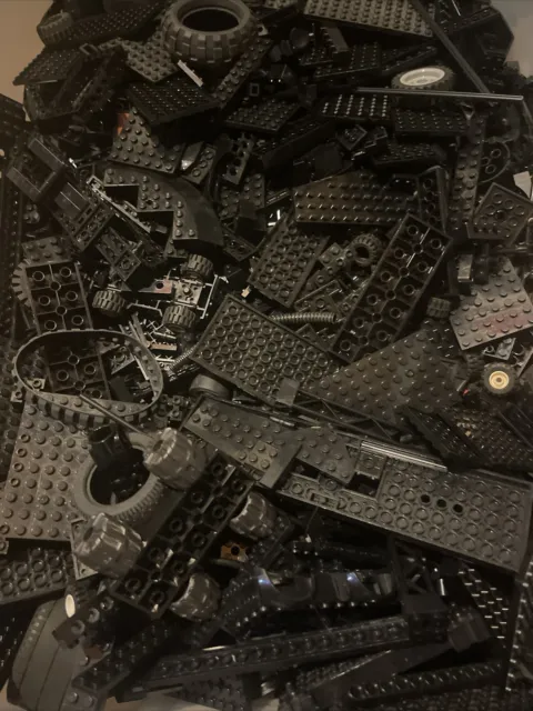 Legos Bulk Lot 1 lb. Included Parts Pieces Bricks Black #5 LEGO