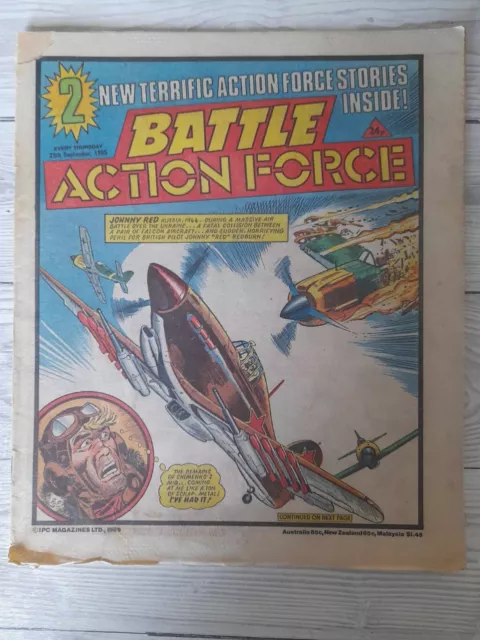 BATTLE ACTION FORCE Comic - 28th SEPTEMBER 1985 - Johnny Red etc. FREE P+P