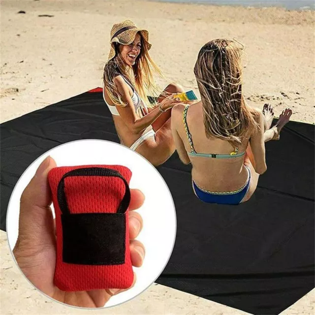 Outdoor Pocket Picnic Blanket Waterproof Beach Mat Camping Beach Folding Rugs ☁