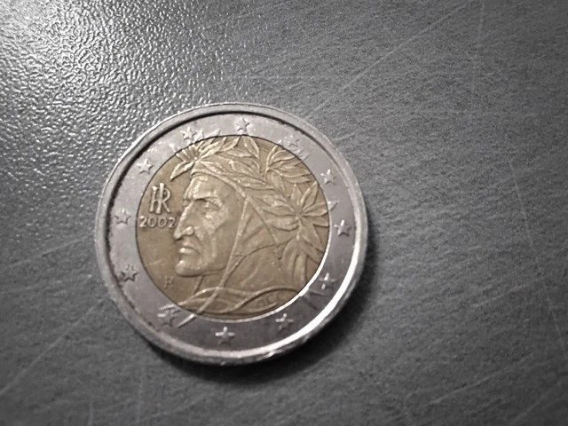 Pièce de 2 euros – DANTE ALIGHIERI avec la lettre R – ITALIE - 2002