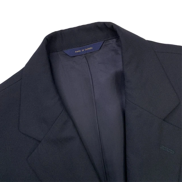 Uomo 38 R Brooks Brothers 1818 Madison X Loro Piana Navy/Bottone Dorato Giacca