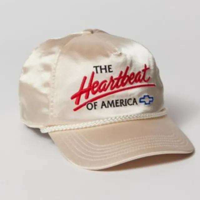 Chevy Heartbeat of America Snapback Trucker Hat Rope Satin Chevrolet NEW