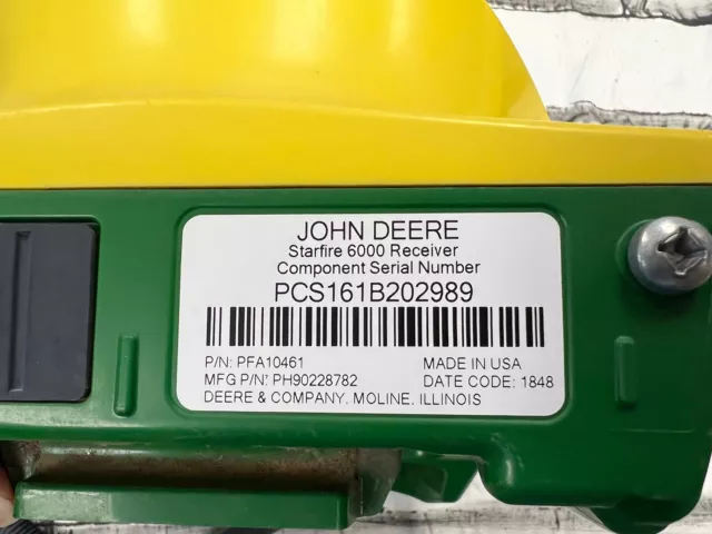 john deere starfire 6000 receiver