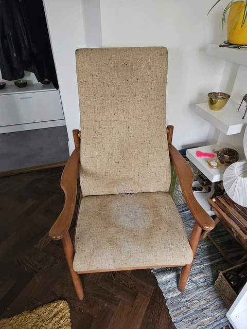 Vintage retro Ercol wooden armchair - restoration project