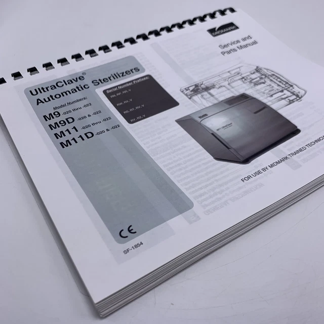 Midmark M11 M11D M9 M9D Ultraclave Sterilizer REPAIR SERVICE & PARTS MANUAL