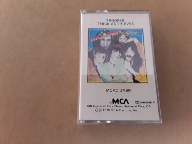 Trooper Vintage Cassette Tape THICK AS THIEVES Rock And Roll Raise A Little Hell