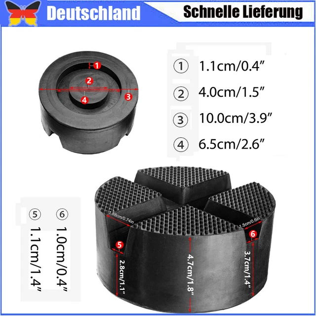 Universal Gummiauflage Für Wagenheber – Schwarzer Gummipuffer, 17 Cm, 190 G, Schützt Bühne Universal Gummiauflage Für Wagenheber – Schwarzer Gummipuffer, 17 Cm, 190 G, Schützt Bühne