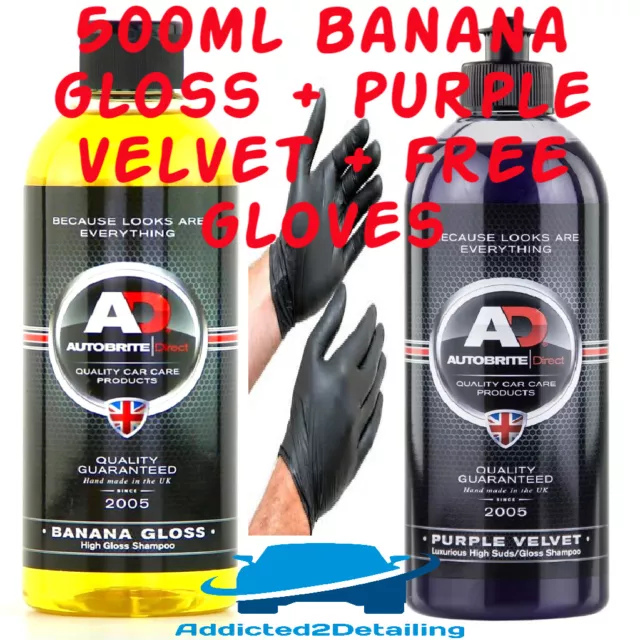 Autobrite Direct 500Ml Purple Velvet Luxury High Suds Car Shampoo+Banana Gloss