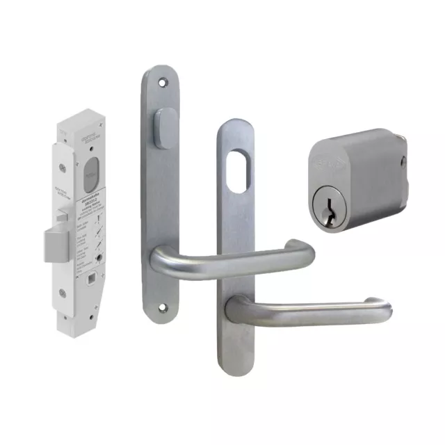 Kaba Entrance Door Pack SB2212 Narrow Style Mortice Lock with Cylinder and Lever