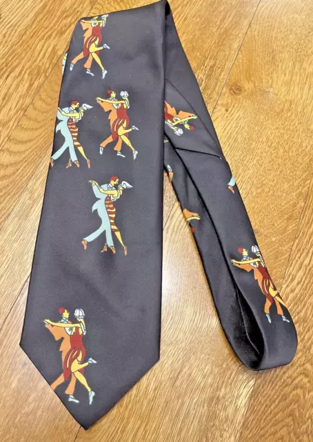 60'S/70'S RARE Vintage DANCING COUPLS 'ANDHURST' POLYESTER MENS NECKTIE-USA MADE 2