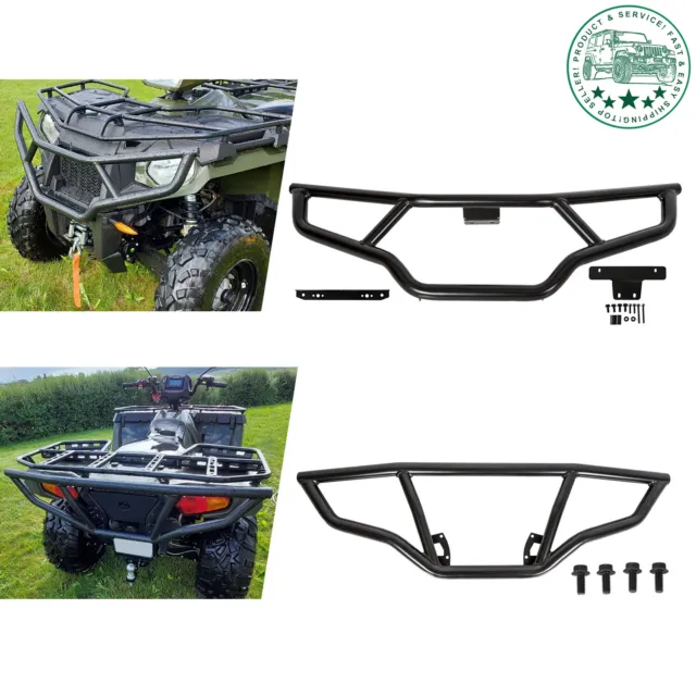 Fit Polaris Sportsman 450 570 ETX  2014-2020 Front & Rear Brush Guard Bumper Set