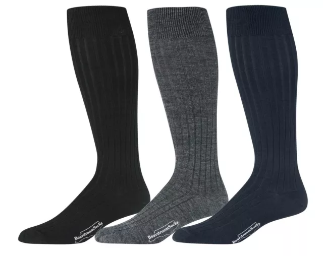 Men's Over the Calf Dress Socks Merino Wool Knee High Calf Socks