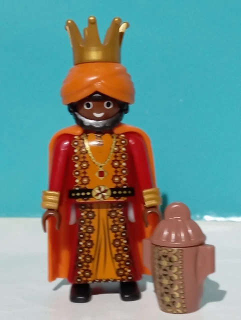 PLAYMOBIL FIGURA REY Mago Baltasar Reyes Magos Nacimiento Portal