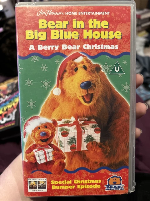 BEAR IN THE Big Blue House A Berry Bear Christmas VHS 2003 Used Working bear-in-the-big-blue-house-a-berry-bear-christmas-vhs-2003-used-working