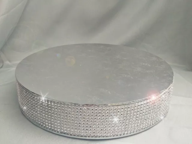 Diamante wedding cake stand 2" deep- contains Real glass crystal rhinestones