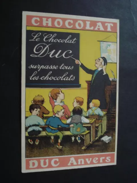 Ancienne Carte Postale Publicitaire Chocolat Duc Anvers