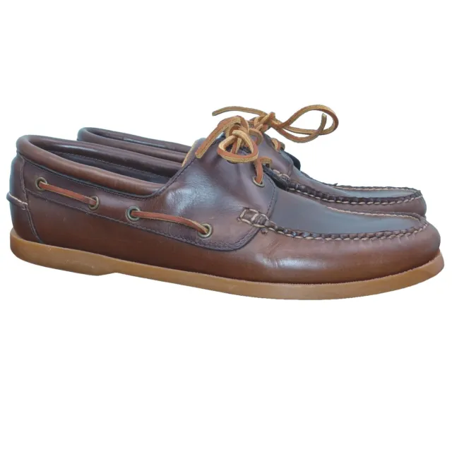 BROOKS BROTHERS MEN'S Brown Boat Deck Shoes Size 11 1/2 D EUC $49.97 ...