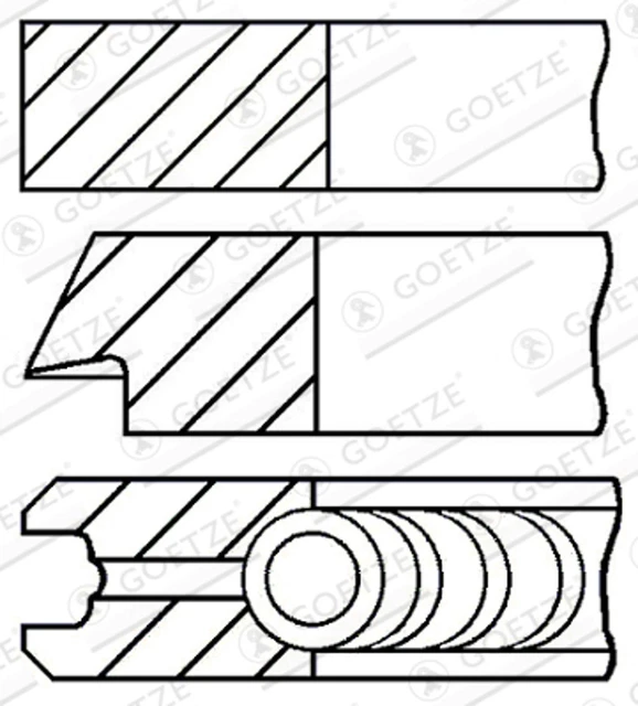 Set anelli pistoni GOETZE ENGINE 08-107900-00 per STRADA ALFA 156 147 PUNTO PALIO up