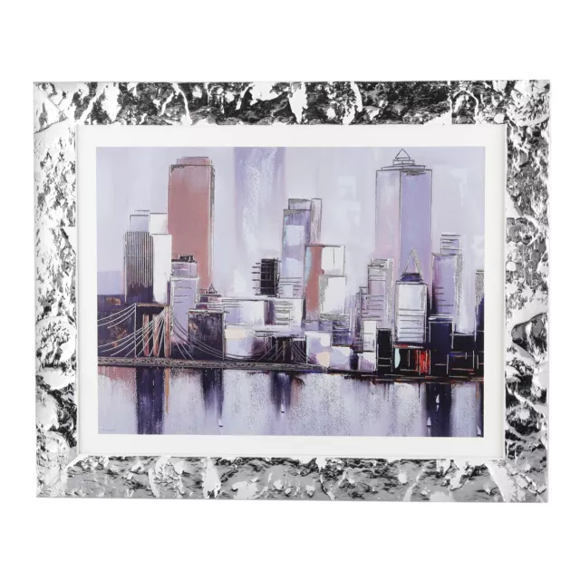 KASANOVA Quadro skyline New York 30x46 Beltrami argento Miro Silver multicolore