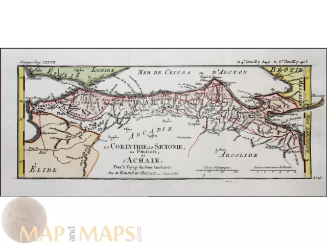 Greece maps Corinthia, La Corinthie la Sicyonie Barbie 1786