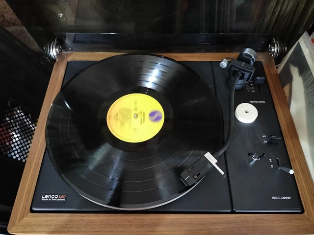 Platine Vinyle Lenco L80 – Noir, Fonctionnelle, D'occasion