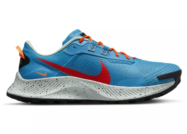 Nike Air Zoom Pegasus Trail 3 Laser Blue Habanero Red Grey DA8697-400 sz 8.5 Men