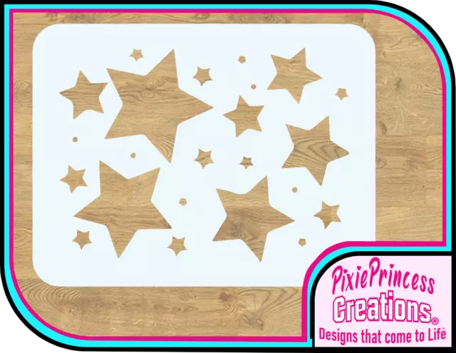 Pattern Stars Space A Mylar Stencil Aerografo Vernice Spray Artigianato Murale Arte Shabby