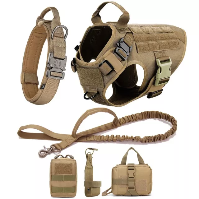 K9 Military Pet Vest, Tactical Training Dog Harness and Leash Set For All Breads 2