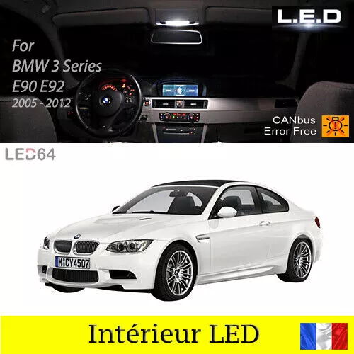 Kit 14 ampoules à LED éclairage intérieur blanc pour BMW série 3 coupé E90 E92