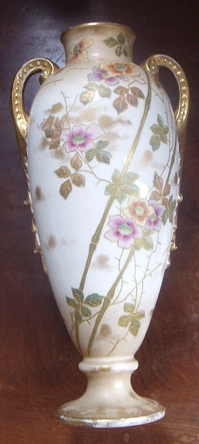 Royal Bonn Art Noveau Zweihandige Vase Mit Blumen- Und Golddekoration