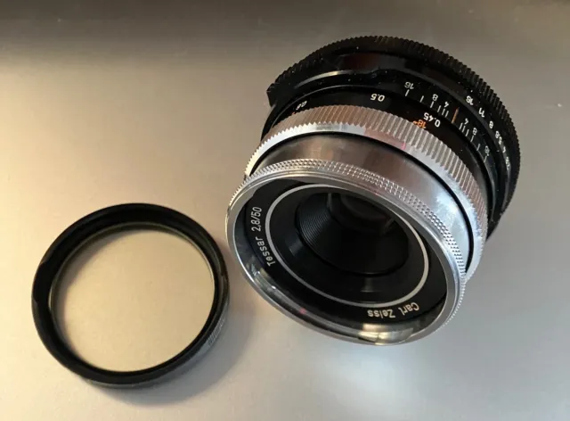 Carl Zeiss Tessar 2.8/50mm(Germany) BM Neuwertig + UV-Lens