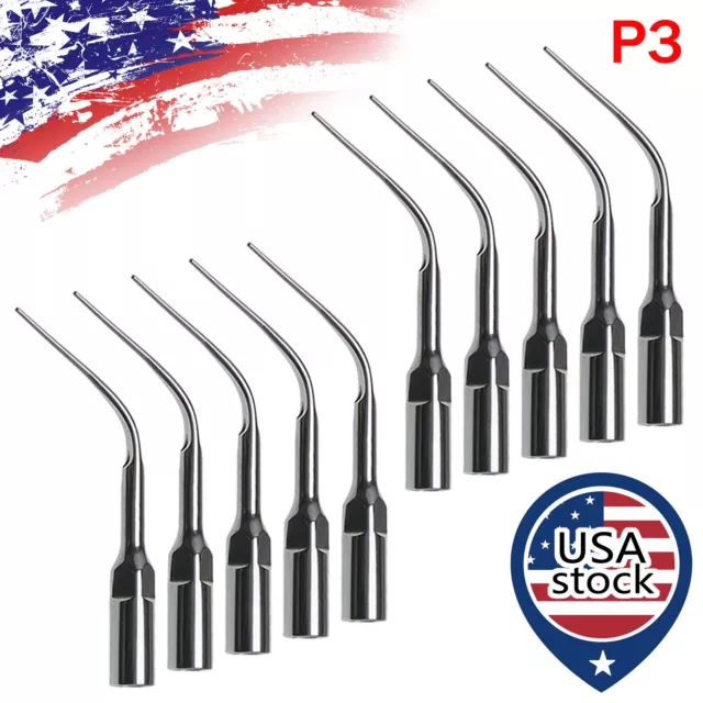 10x Dental Perio Ultrasonic Scaler Scaling Tip For WOODPECKER EMS Handpiece P3