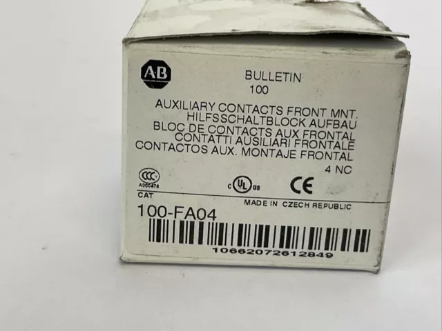 Allen Bradley 100-Fa04 Auxiliary Contacts