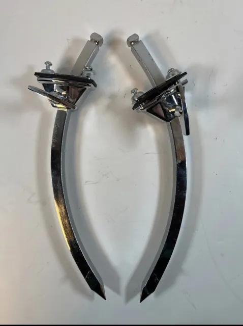 Vintage Ludwig Curved Bass Drum Spurs Spikes Set 1960s