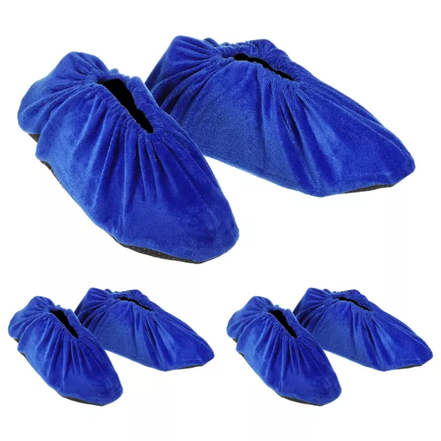 3Set Shoe Covers, Reusable Thicker Shoe Protector Covers for Indoor, Blue