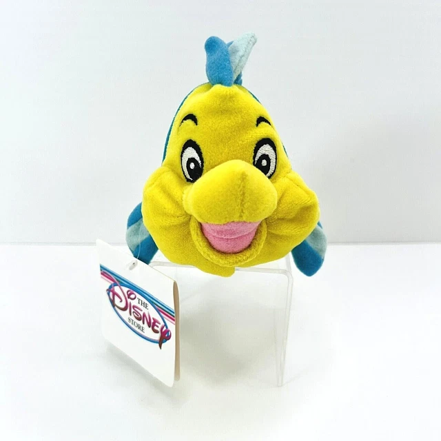 NEW DISNEY STORE The Little Mermaid FLOUNDER FISH PLUSH bean bag Ariel friend 40.83 PicClick AU