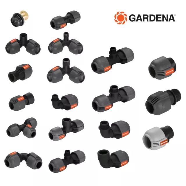 Gardena Sprinklersystem Verbinder T-Stück L-Stück Winkelstück Endstück Adapter