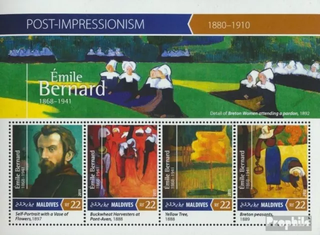 Briefmarken Malediven 2015 Mi 5679-5682 Kleinbogen (kompl. Ausg.) postfrisch Kun